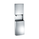 ASI 10-20469 Roval™ - Paper Towel Dispenser / Removable 14.8 gal. Waste Receptacle - Multi, C-Fold - Recessed