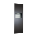 ASI 10-6462-41 Piatto™ - Fully Recessed Paper Towel Disp. & Waste Receptacle - Matte Black Phenolic Door