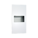 ASI 10-64623-00 Piatto™ - Fully Recessed Paper Towel Disp. & Waste Receptacle - White Phenolic Door