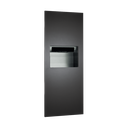 ASI 10-64696A-41 Piatto™ - Fully Recessed Auto Roll Paper Towel Disp. & Waste Receptacle - AC Power - Matte Black Phenolic Door