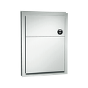ASI 10-0472 Sanitary Waste Disposal - Dual Access - Partition Mounted