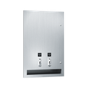 ASI 10-6468-50 Simplicity™ - Sanitary Napkin and Tampon Dispenser - 50¢ Operation - Recessed