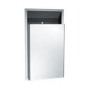 ASI 10-0458-CX Traditional Waste Receptacle - 1/2" Proj. 7-1/2" Rec. - 12 gal. - Semi Recessed