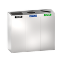 ASI 10-0834-RB 3-Bin Recycling Station - 14 Gal - Free Standing