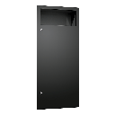 ASI 10-6474-41PC Simplicity™ in Matte Black - Waste Receptacle - 12 gal. - Powder Coated - Recessed - NEW