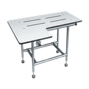 ASI 10-8202 Folding Shower Seat - L-Shape, 4 Leg - Solid Phenolic - Wall Mounted with Leg Supports