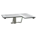 ASI 10-8206-L Folding Shower Seat - L-Shaped, Left Hand, ADA - Solid Phenolic, White - 33"W