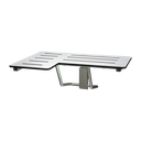 ASI 10-8206-R Folding Shower Seat - L-Shaped, Right Hand, ADA - Solid Phenolic, White - 33"W