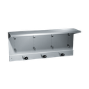 ASI 10-1308-3 Shelf/Utility Hook & Mop Strip - 4 Hooks, 3 Holders - 34" L - Surface Mounted