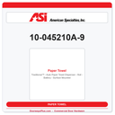 ASI 10-045210A-9 Traditional™ - Auto Paper Towel Dispenser - Roll - Battery - Surface Mounted