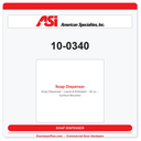 ASI 10-0340 Soap Dispenser - Liquid & Antiseptic - 46 oz. - Surface Mounted
