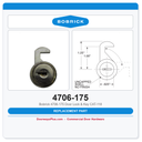 Bobrick 4706-175 Door Lock & Key CAT-118