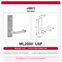 Corbin Russwin ML2080 LSP Half Active Dummy Trim | Grade 1 Commercial