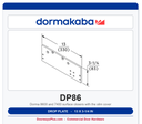 Dorma DP86 Drop Plate - 7400/8600 Series Slim Cover | Aluminum 689