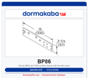 Dorma BP86 Backplate - 7400/8600 Series Slim Cover | Aluminum 689