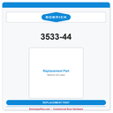 Bobrick 3533-44 Intl Label