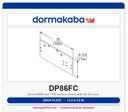 Dorma DP86FC Drop Plate - 7400/8600 Series Full Cover | Aluminum 689