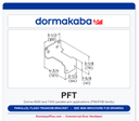Dorma PFT Parallel Flush Transom Bracket | Aluminum 689