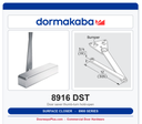 Dorma 8916 DST Surface Door Closer Door Saver Thumb-Turn Hold-Open | ANSI Grade 1 | UL Listed