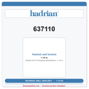 Hadrian 637110 Headrail Wall Bracket | 1-1/4 in