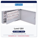 Lund 1201 Wall Key Cabinet | 60-Key Two-Tag | Made in USA