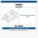 Sargent 98-2600 Hurricane Mullion Bottom Retainer Pack - HC980 / 12-HC980 / 12-HD980