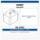 Sargent 98-2593 Hurricane Mullion Top Retainer Pack - HCL980 / 12-HCL980