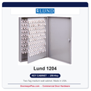 Lund 1204 Wall Key Cabinet | 250-Key Two-Tag | Made in USA