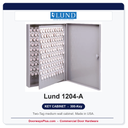 Lund 1204-A Wall Key Cabinet | 300-Key Two-Tag | Made in USA
