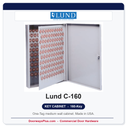 Lund C-160 Wall Key Cabinet | 160-Key One-Tag | Made in USA