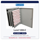 Lund 1205-C Wall Key Cabinet | 600-Key Two-Tag | Made in USA