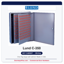 Lund C-350 Wall Key Cabinet | 350-Key One-Tag | Made in USA