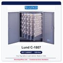 Lund C-1807 Table or Wall Key Cabinet | 1200-Key One-Tag | Made in USA