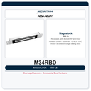 Securitron M34RBD Magnalock 500 lb | Recessed, with BondSTAT and Door Position Switch