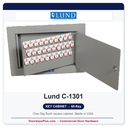 Lund C-1301 Flush Recess Key Cabinet | 60-Key One-Tag | Made in USA