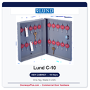 Lund C-10 Key Cabinet | 10 Keys One-Tag | Made in USA