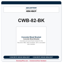 Securitron CWB-82-BK | Concrete Wood Bracket