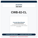 Securitron CWB-82-CL | Concrete Wood Bracket