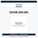 Securitron GDHB-680-BK | Header Bracket