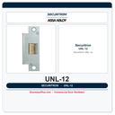 Securitron UNL-12 UnLatch Electric Strike for Cylindrical Locks - 12 VDC, Fail Secure, Stainless Steel