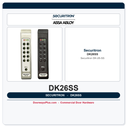 Securitron DK-26 Digital Keypad and Controller - Narrow Stile, Weatherproof, Stainless Steel