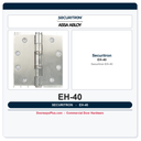 Securitron EH-40 Electric Hinge - 6 Wire, 4.5 x 4.0 in