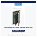 Lund Core Storage Cabinet, 308 Cores, Single Door