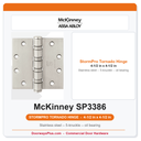 McKinney SP3386 4-1/2 x 4-1/2 StormPro Tornado Resistant Heavy Weight Ball Bearing Hinge