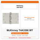 McKinney T4A3386 5 x 8 Wide Throw Heavy Weight Ball Bearing Hinge
