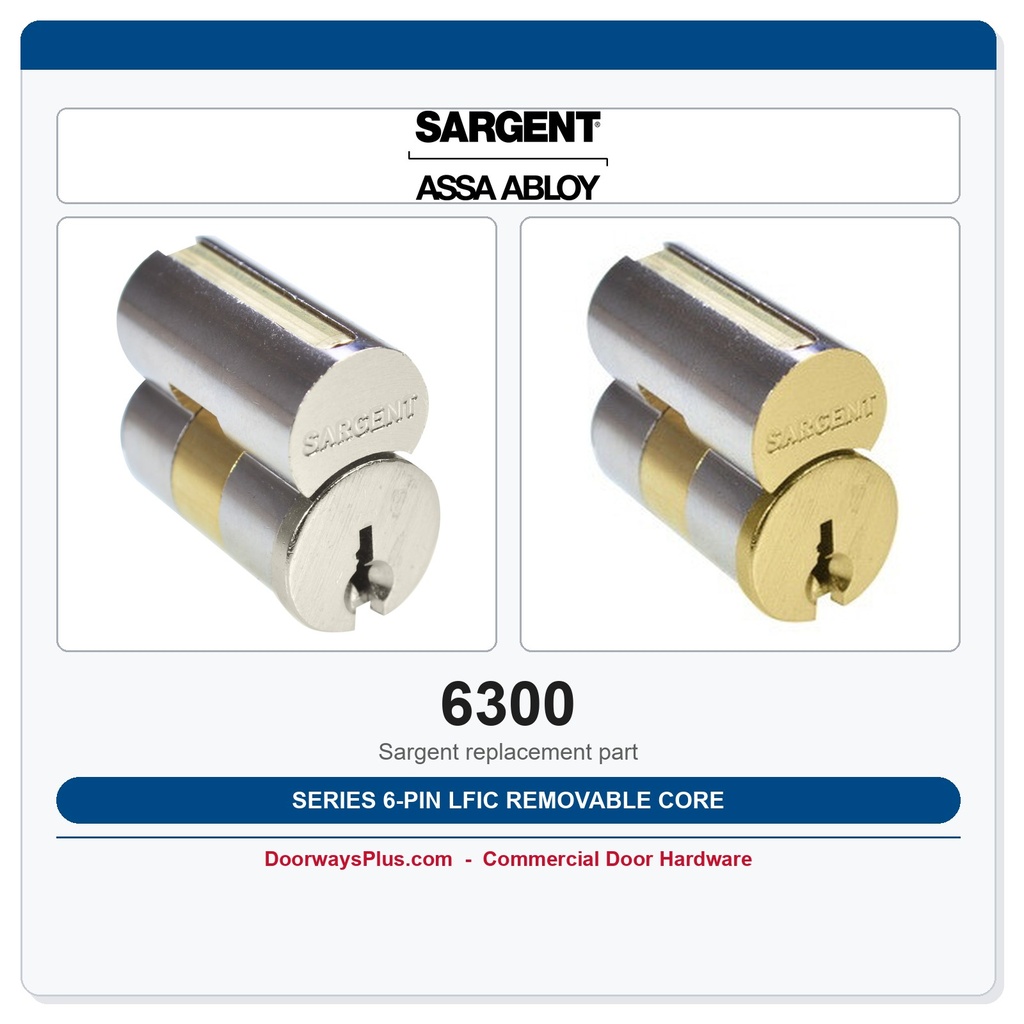 Sargent 6300 LFIC Removable Core | Large Format IC